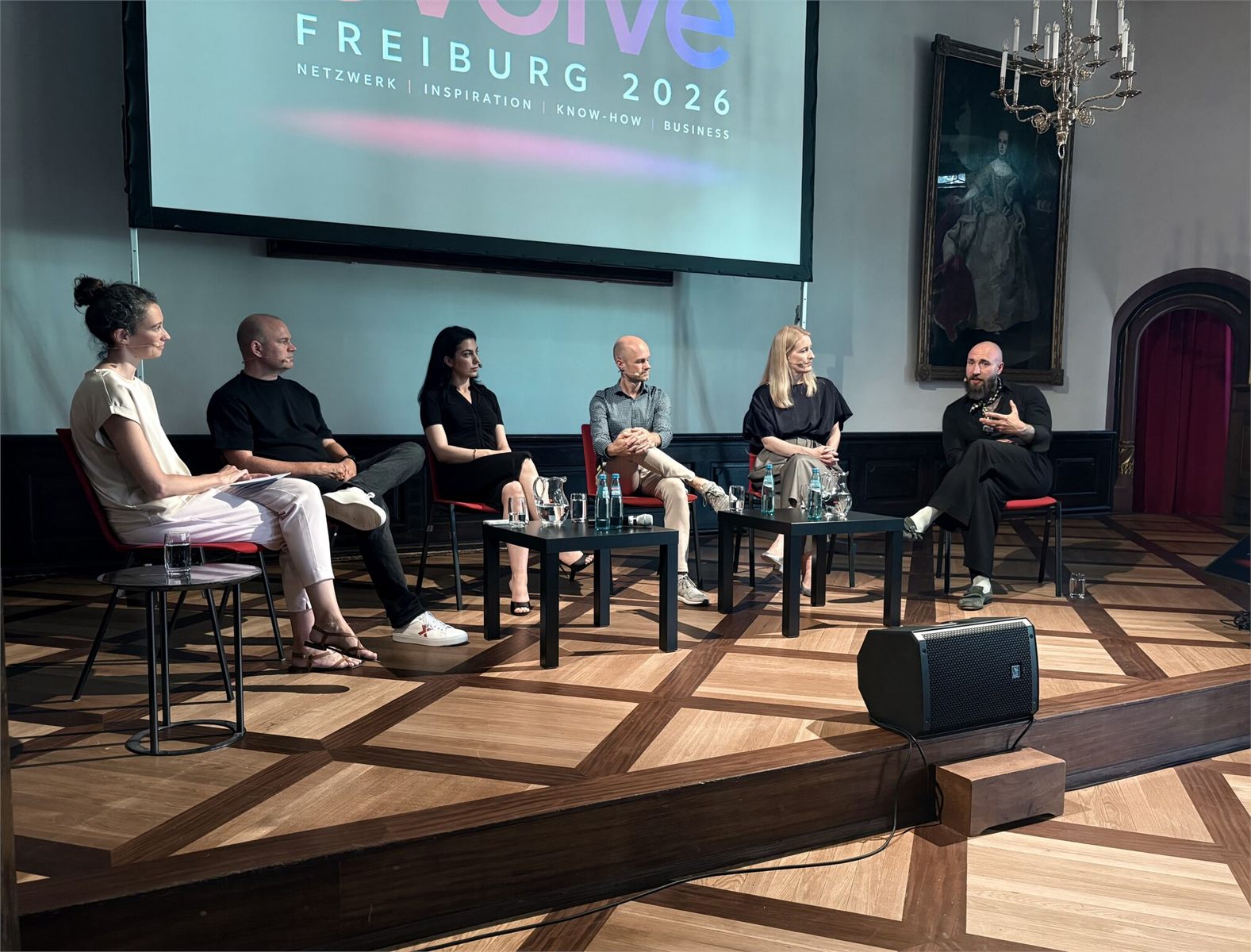 Live Podcast Panel auf der evolve Bühne